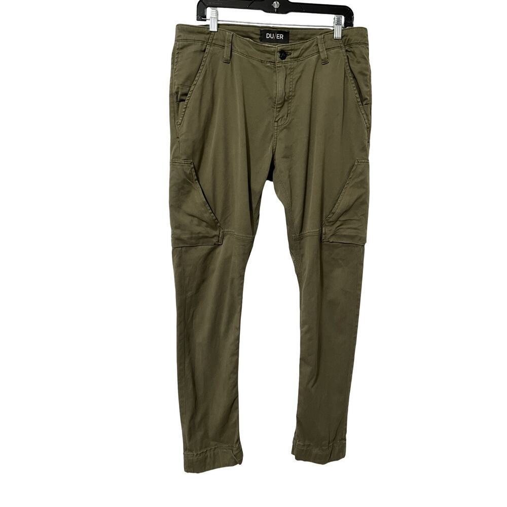 DU/ER Duer Live Free Adventure Cargo Pants Mens 33x32 Loden Green Outdoor Skater